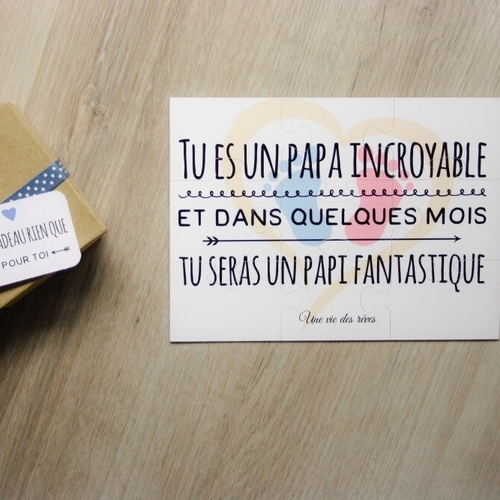 Annonce Grossesse Puzzle Surprise Magnetique Papi Fantastique Un Grand Marche