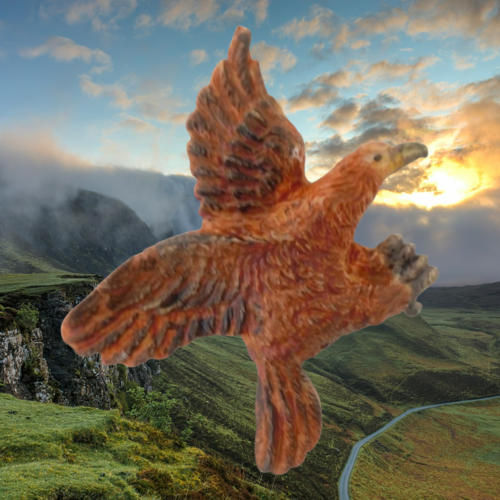 Magnet aigle, en fimo