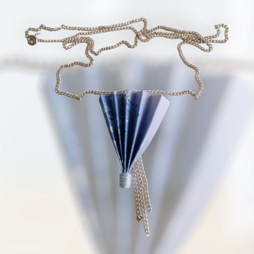 Collier éventail et chainettes