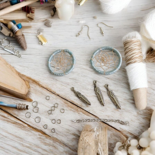 Kit boucles d'oreilles, attrape rêves