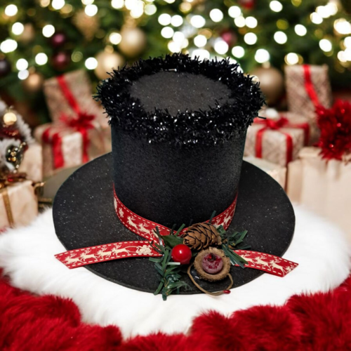 Chapeau de décoration noël artisanal