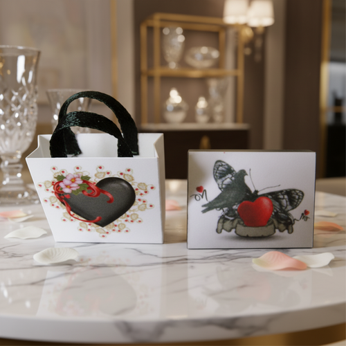 Sac miniature, maison de poupée, collection, saint valentin