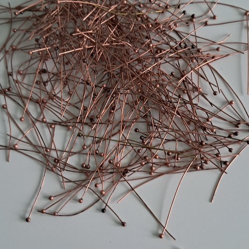 Lot tiges à boucles cuivré