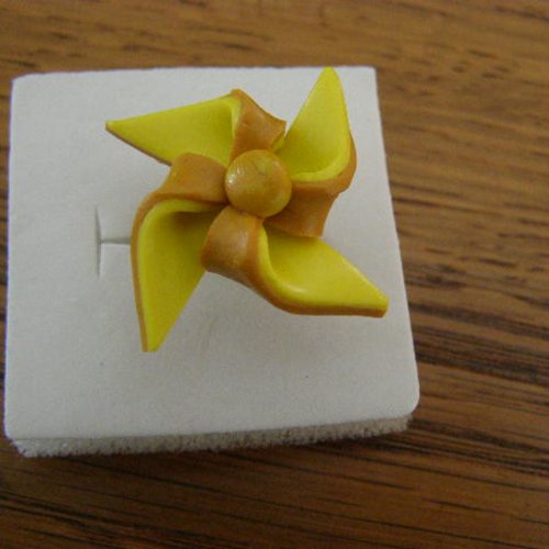 Bague adulte moulin à vent, en fimo