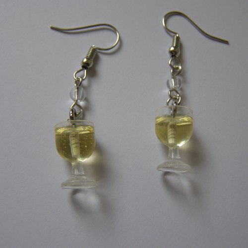 Boucles d'oreilles un petit verre