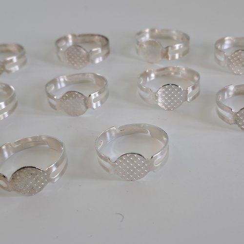 Lot de 10 support bague réglable
