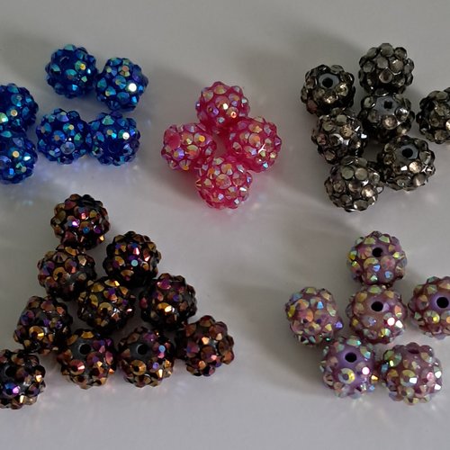 Lot perles strass