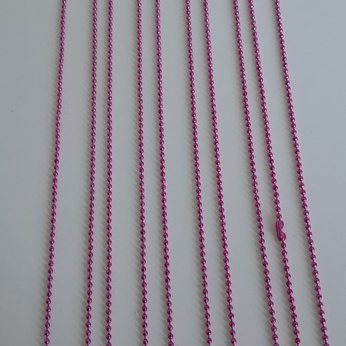 Lot chaînes boule rose
