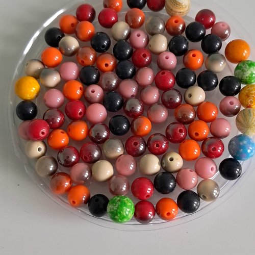 Lot n5 perles multicolores