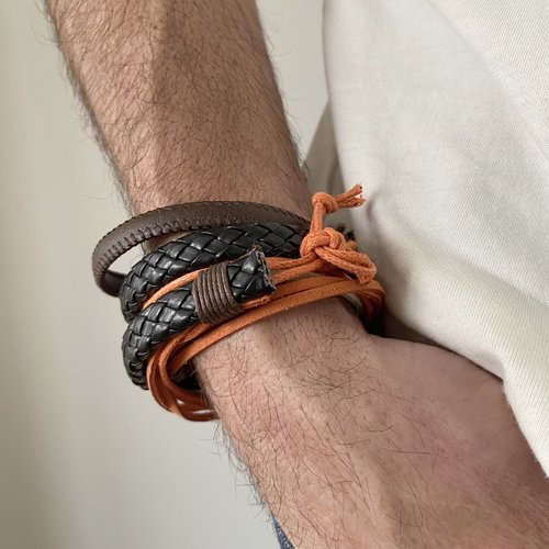 Bracelet manchette homme