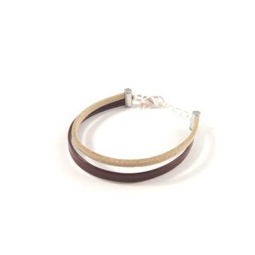 Bracelet marron et beige 