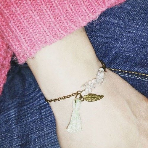 Bracelet femme pompon 