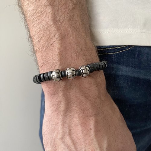 Bracelet perles pour homme
