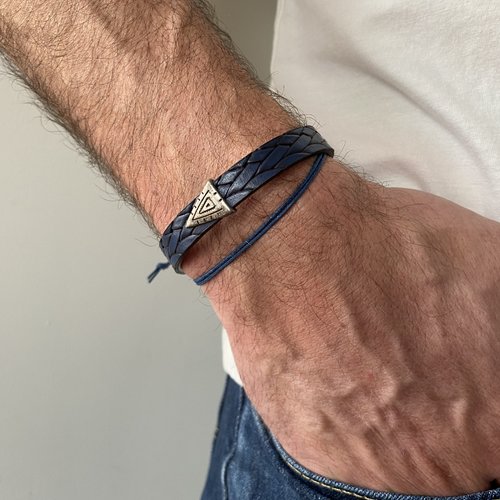 Bracelet homme ethnique simili cuir