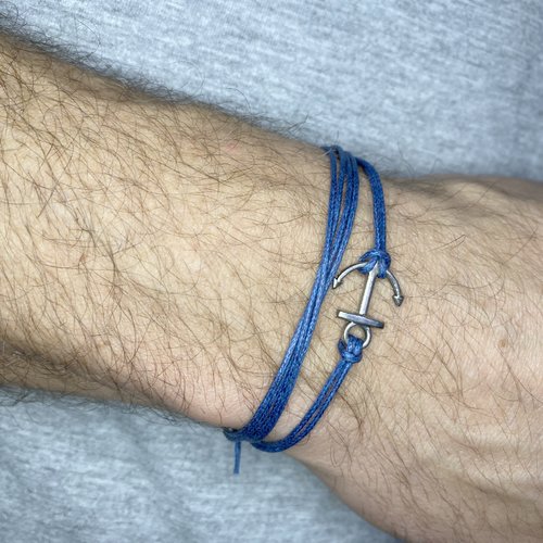 Bracelet ancre argenté
