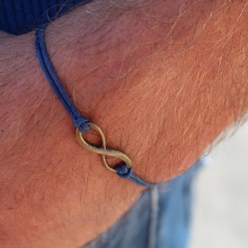 Bracelet infini bleu marine