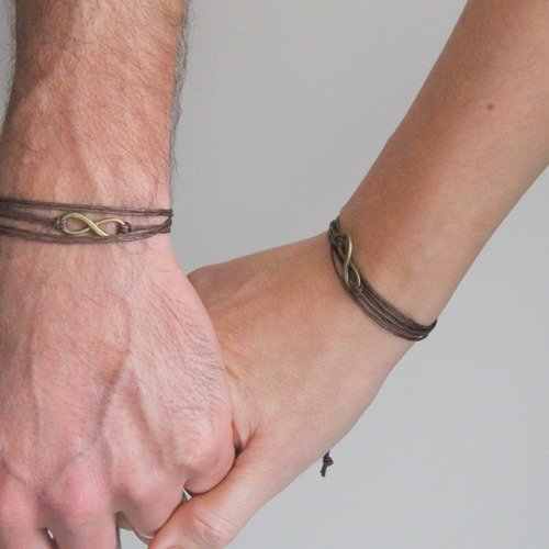 Bracelets infini couple