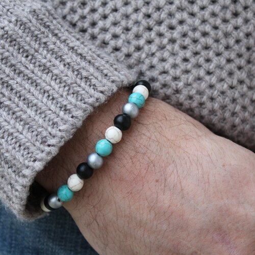 Bracelet homme perles