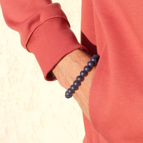 Bracelet homme bleu marine