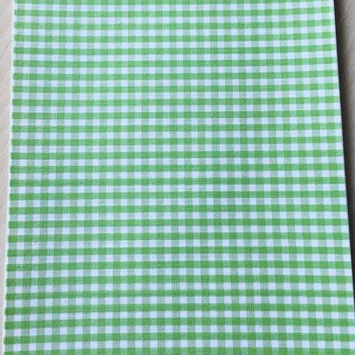 Tissu adhésif motif: vichy vert  200 x 150 mm (a5) 