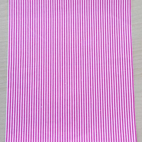 Tissu adhésif motif: rayé fuchsia 210 x 290 mm (a4) 