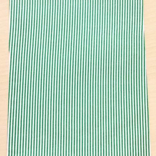Tissu adhésif motif: rayé vert 210 x 290 mm (a4) 