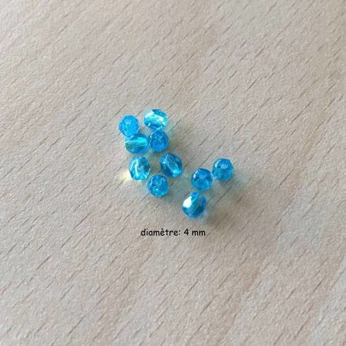 Sachet de perles à multi facettes irisées turquoise 