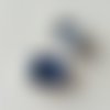 Strass en verre  rectangulaire couleur bleu saphir 1256 