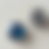 Strass en verre  rond couleur bleu capri 1244 
