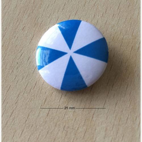 Badge 25 mm  "moulin à vent bleu clair 01" 
