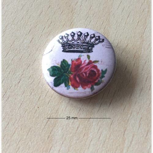 Badge 25 mm "couronne 07" 