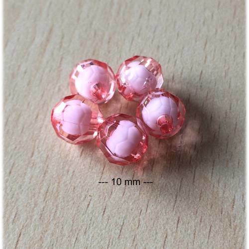Sachet de perles à facettes tasca  rose clair 