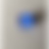 Jolie perle "oeil de chat"  diamètre 14 mm bleuet 