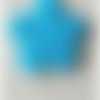 Jolie petite fleur en feutrine 60 mm turquoise 
