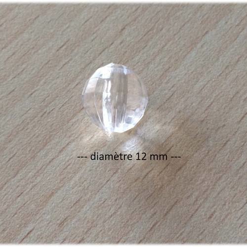 Pampille / perle de 12 mm en acrylique 