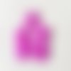 Jolie paillette en forme de coeur fuchsia 17 mm 