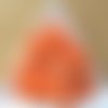 Paillette / cuvette orange opaque   6 mm  en vrac 