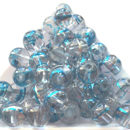 Jolie perle scintillante couleur cristal turquoise 