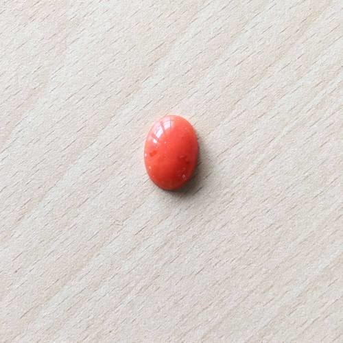 Cabochon oval rouge orange   13 x 18 mm 
