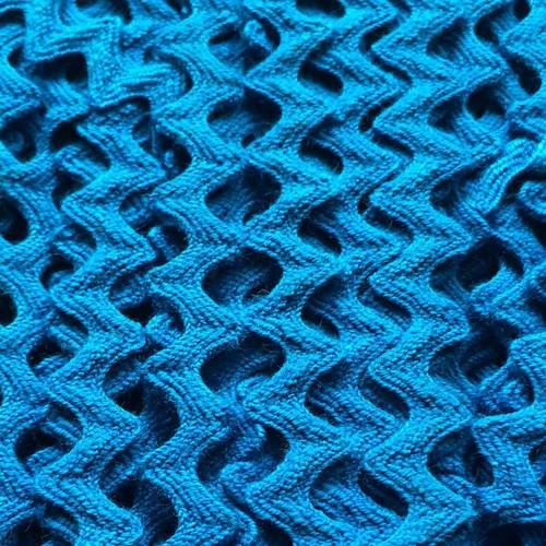 Galon croquet serpentin couleur bleu persan/turquoise 5mm pour couture et mercerie 