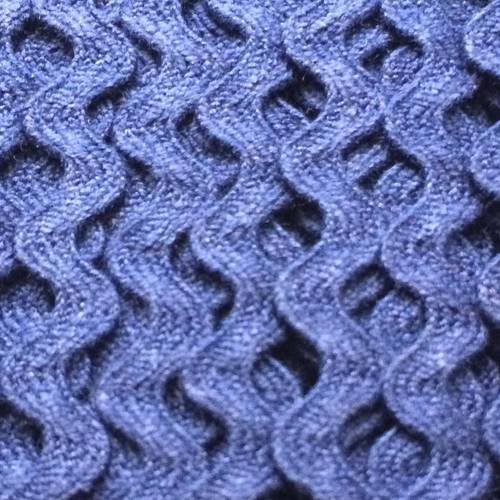 Galon croquet serpentin couleur bleu marine  5mm pour couture et mercerie 