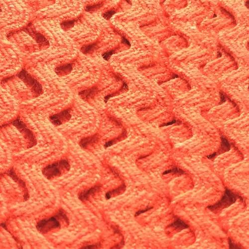 Galon croquet serpentin couleur rouge/orange 5mm pour couture et mercerie 