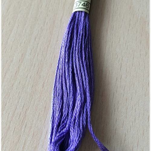 Dmc mouliné 3746     violet iris   six brins 