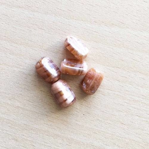 Perle en pierre naturelle marron beige 10 mm 
