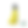 Pompon xxl en suédine jaune citron (x1)