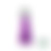 Pompon xxl en suédine violet (x1)