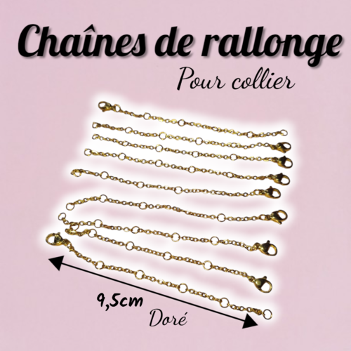 Chaînes de rallongement de 9,5cm