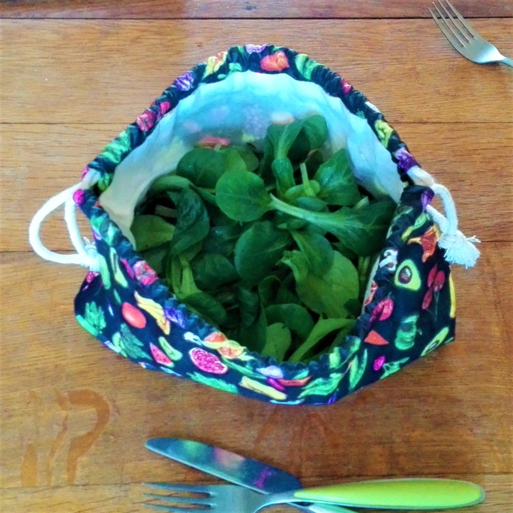 Sac de conservation fraicheur, sac à salade, sac à légumes, zero dechet -   France