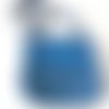 Sac à main festif en tulle pailleté et taffetas bleu