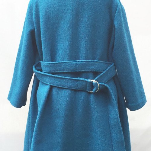 manteau laine bleu